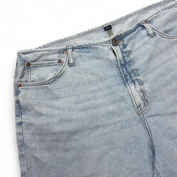 American Eagle Denim Shorts Jorts Long Womens Size 18 Grunge Preppy Light Wash - Picture 2 of 4